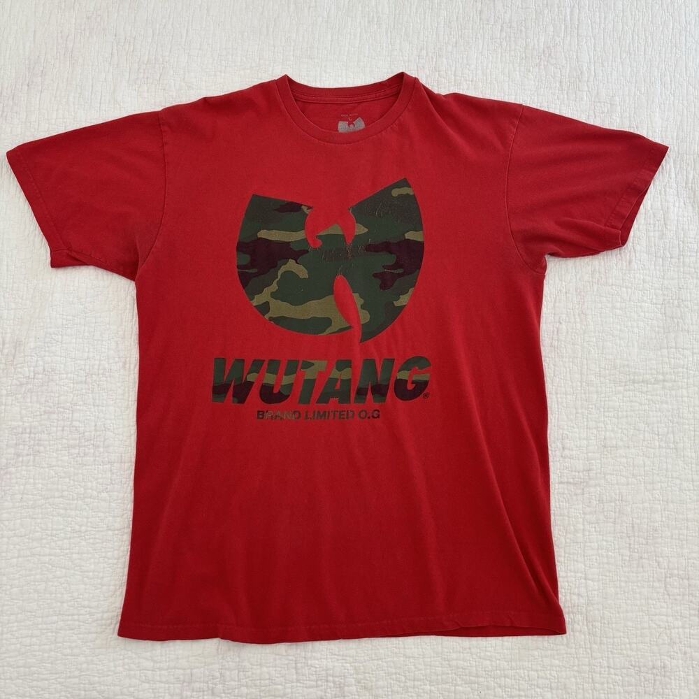 Wu-Tang Shirt Mens Size Large Camouflage Red